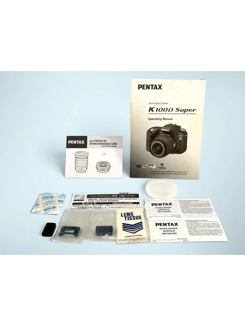 Pentax K100D DSLR Camera with Pentax 18-250mm Zoom Lens Near Complete Set TESTED